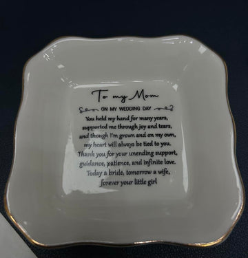 To My Mom on My Wedding Day – Keepsake Trinket Tray