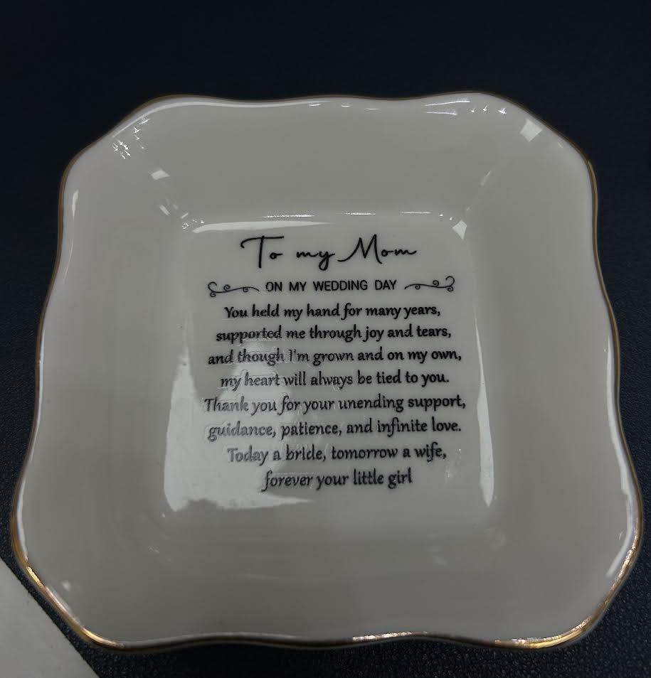 To My Mom on My Wedding Day – Keepsake Trinket Tray
