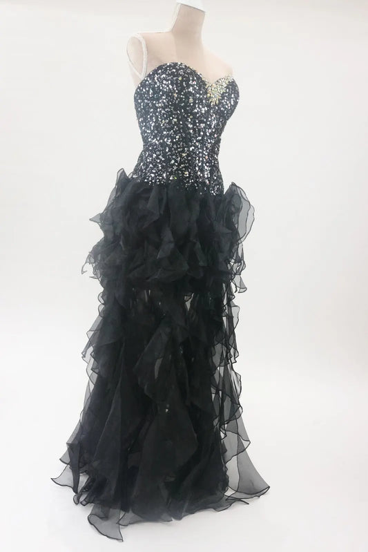 Midnight Cascade Gown
