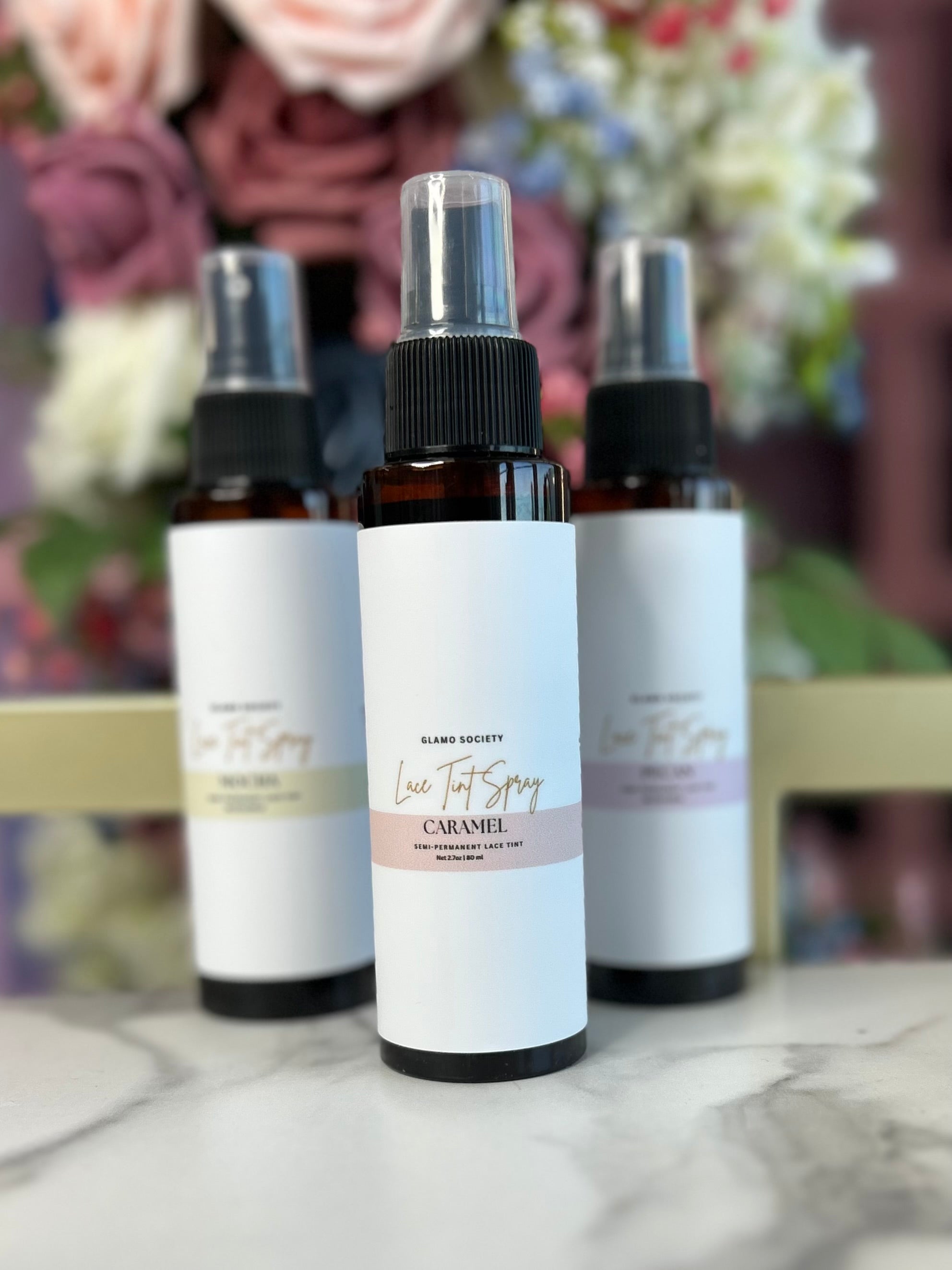 Glamo Society Lace Tint Spray- (PECAN)