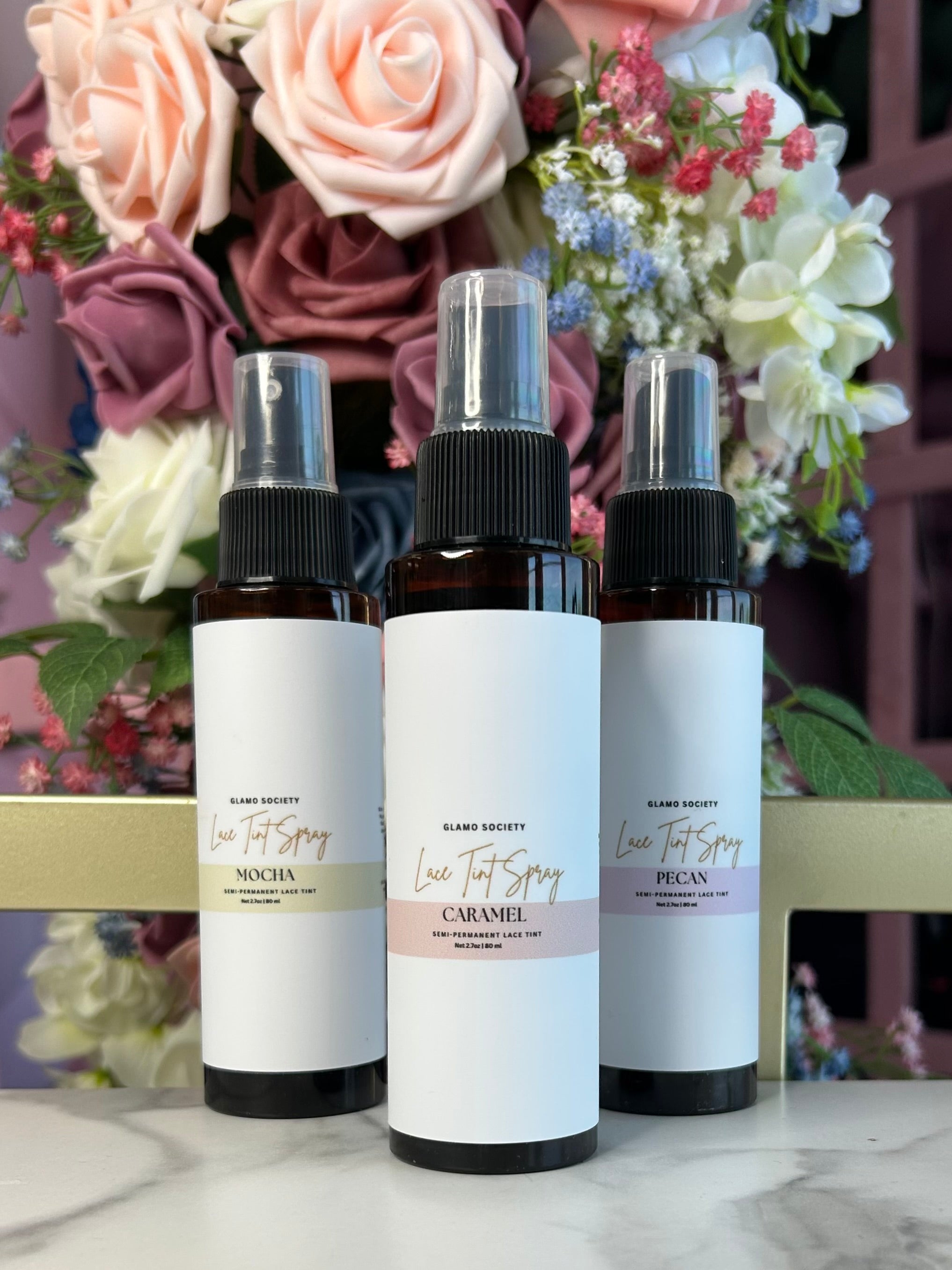 Glamo Society Lace Tint Spray- (PECAN)