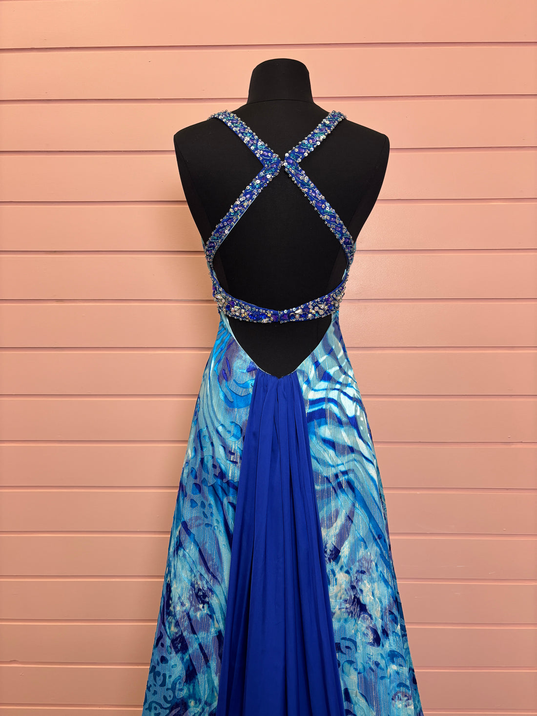 Turquoise Printed Dress