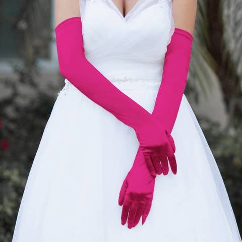 Women's High Satin Gloves
