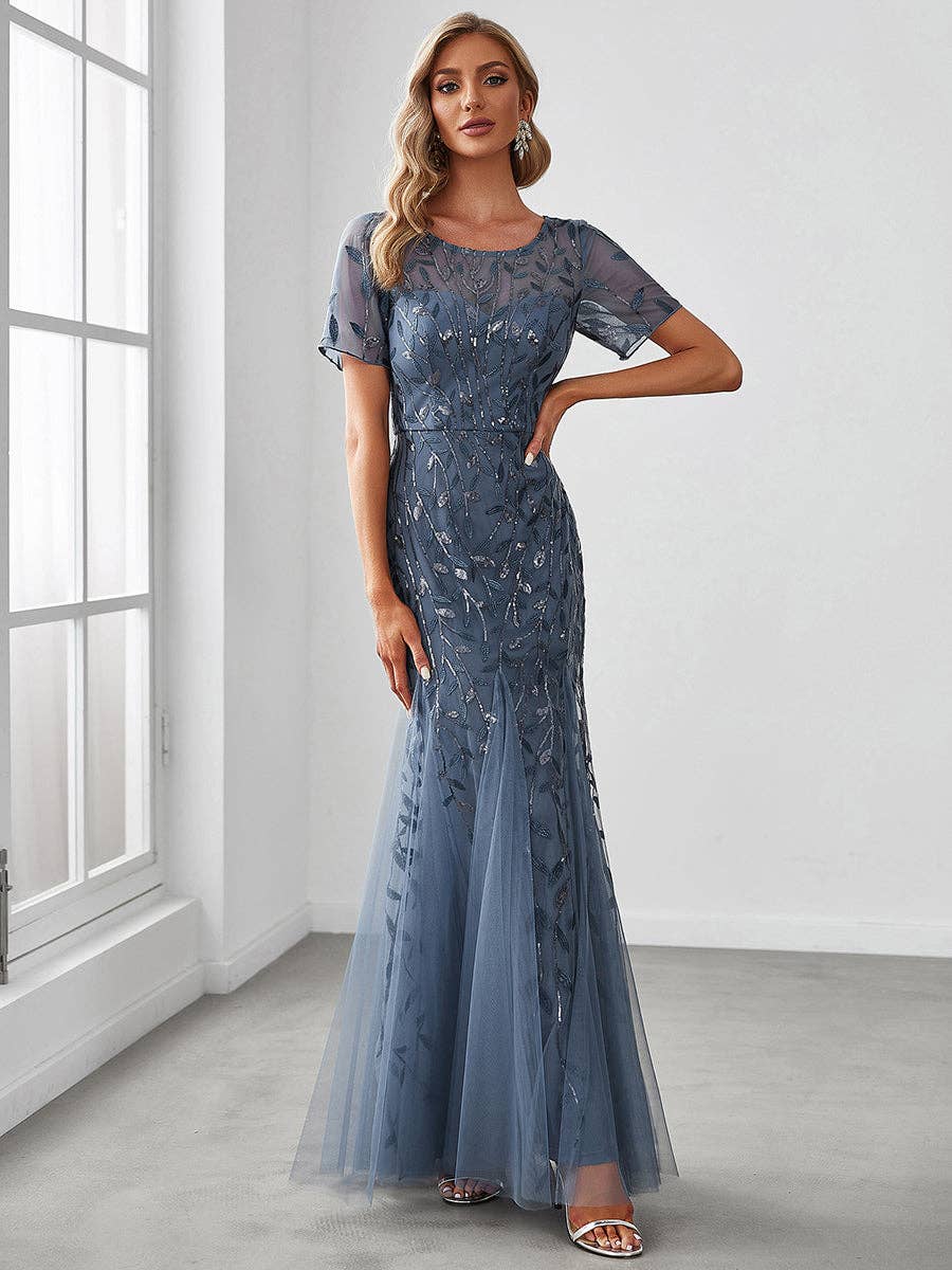Sequin Shiny Fishtail Tulle Dresses for Party