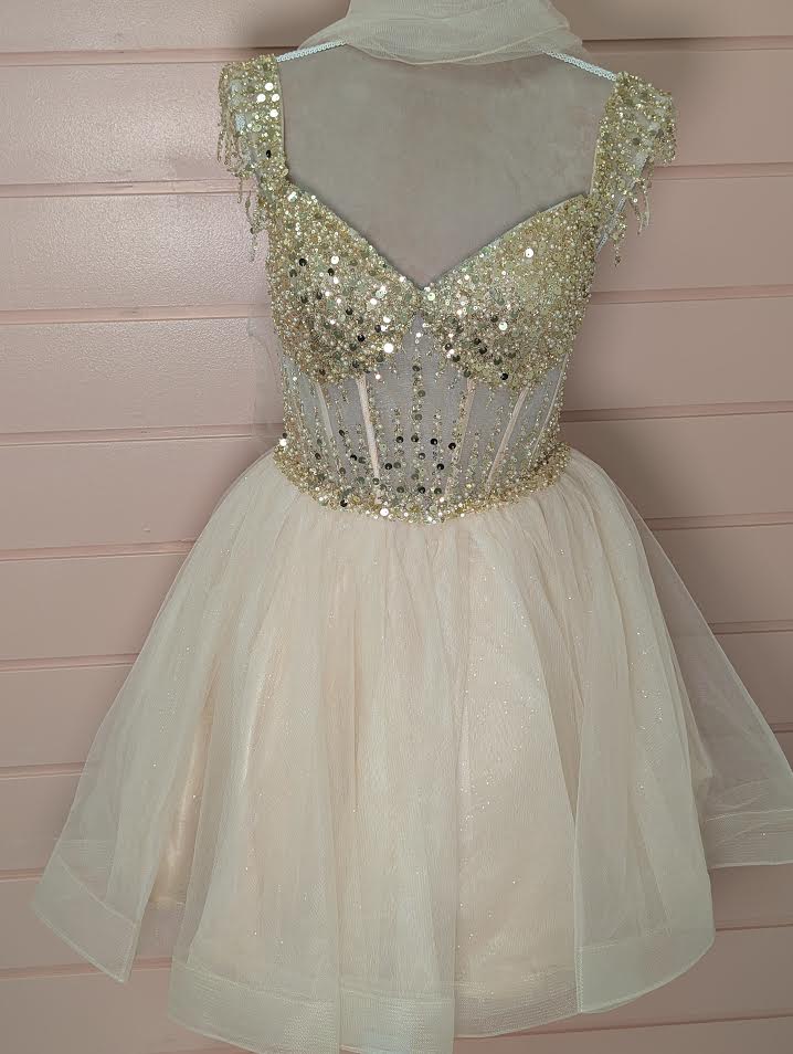 Champagn Fringe Off The Shoulder