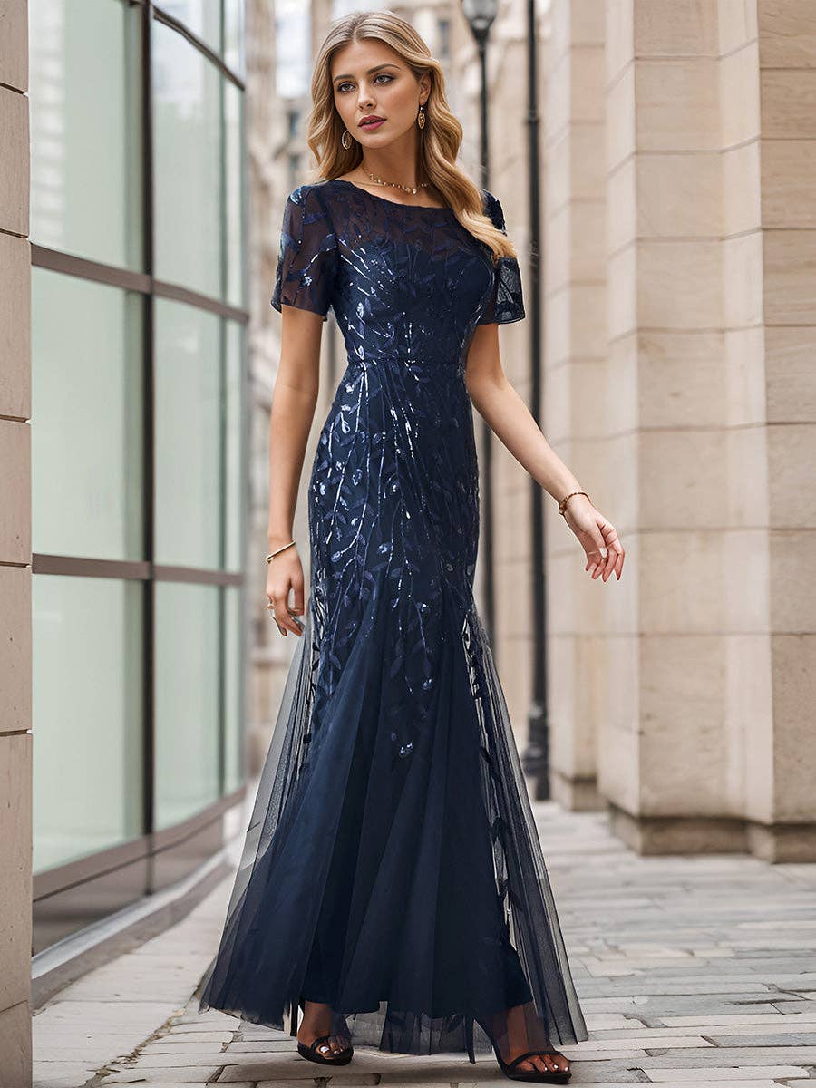 Sequin Shiny Fishtail Tulle Dresses for Party