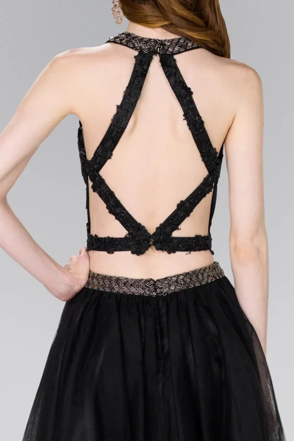 Black Beaded Two Piece