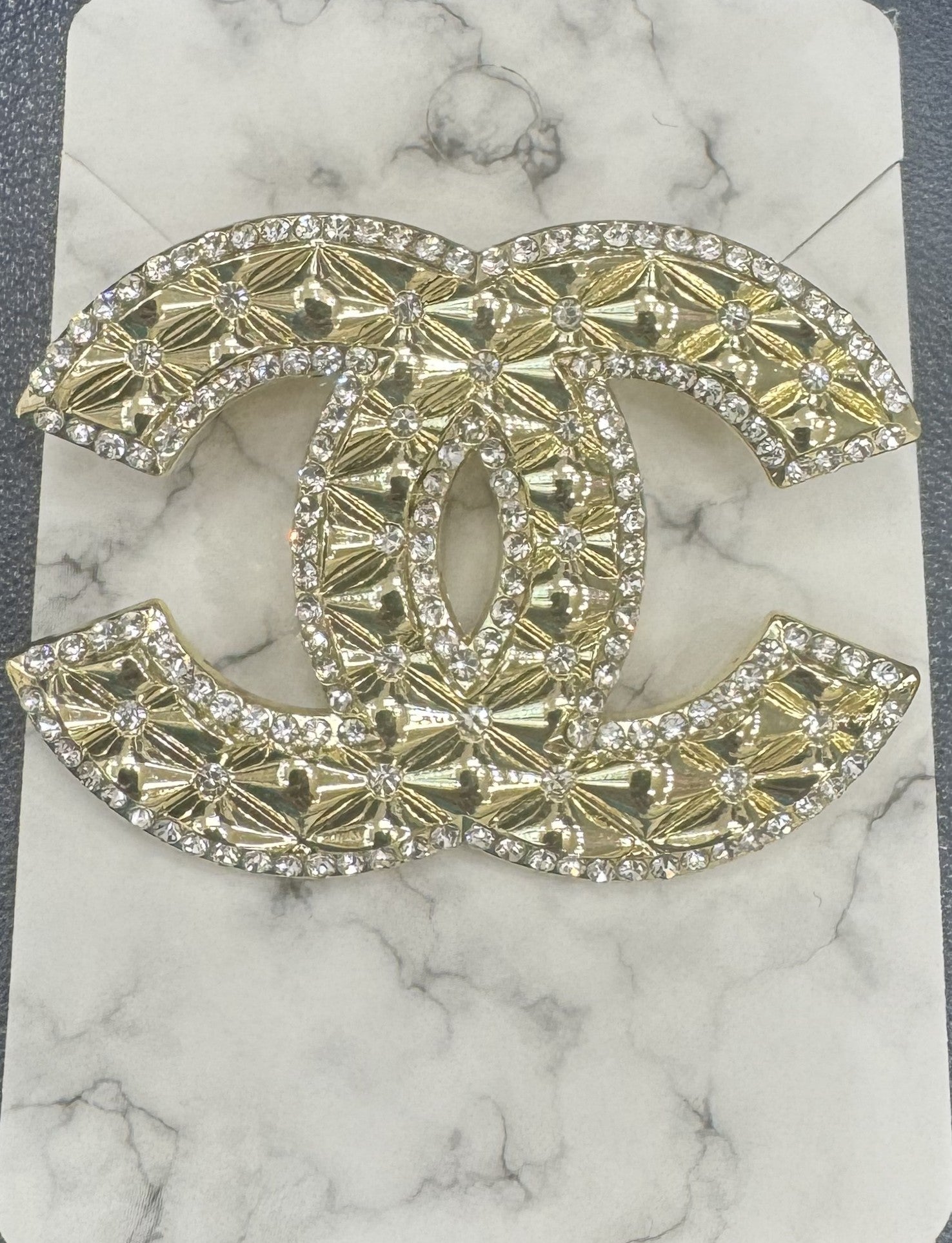 Golden Luxe Crystal Brooch