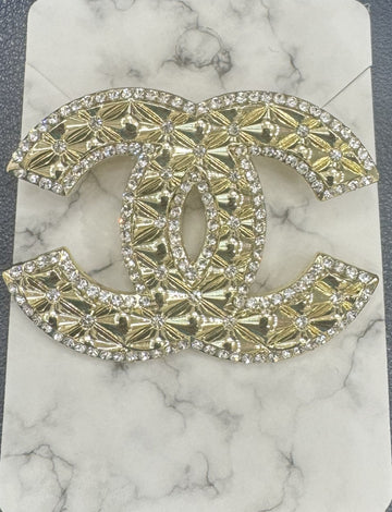 Golden Luxe Crystal Brooch