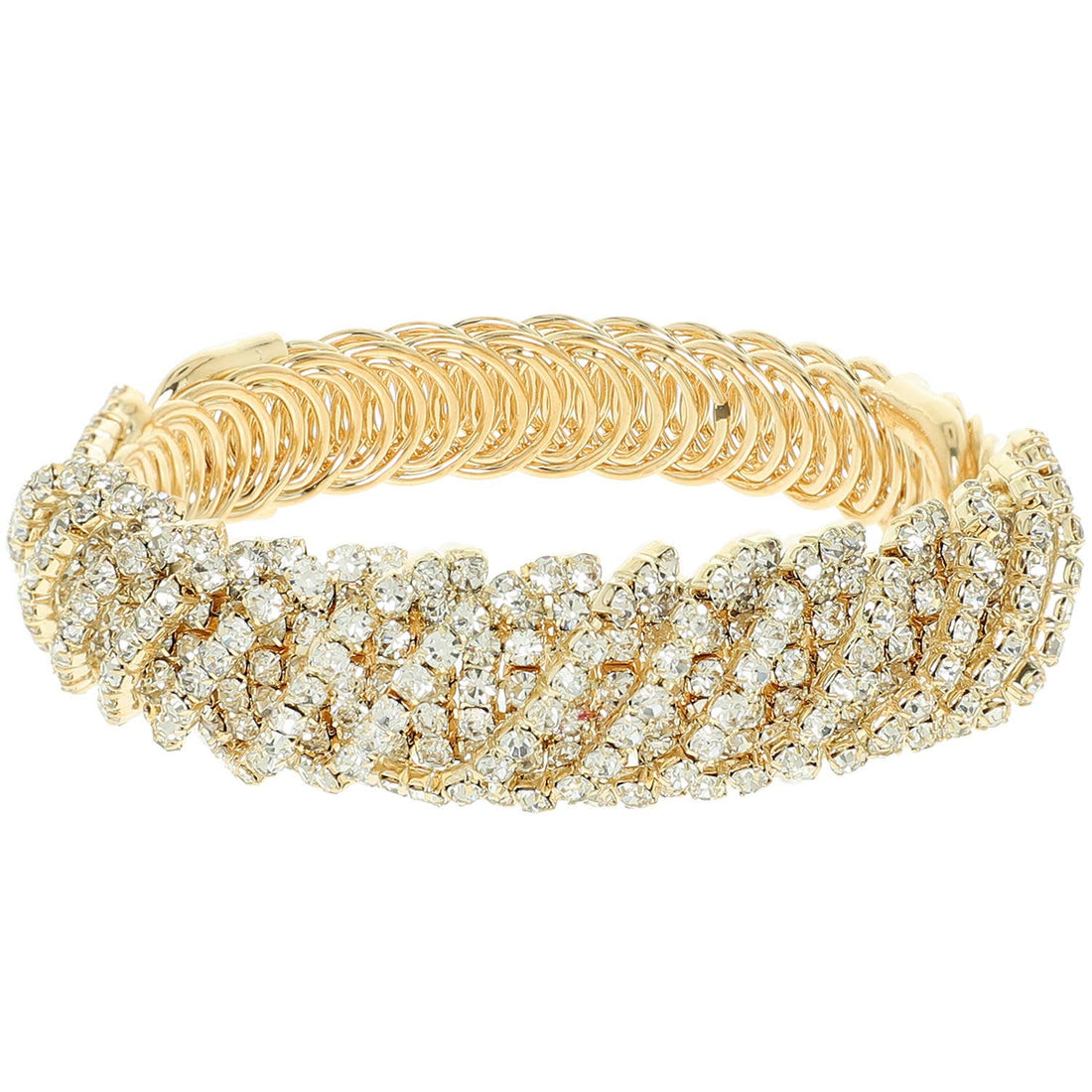 Crystal Rhinestone Pave Bangle Bracelet