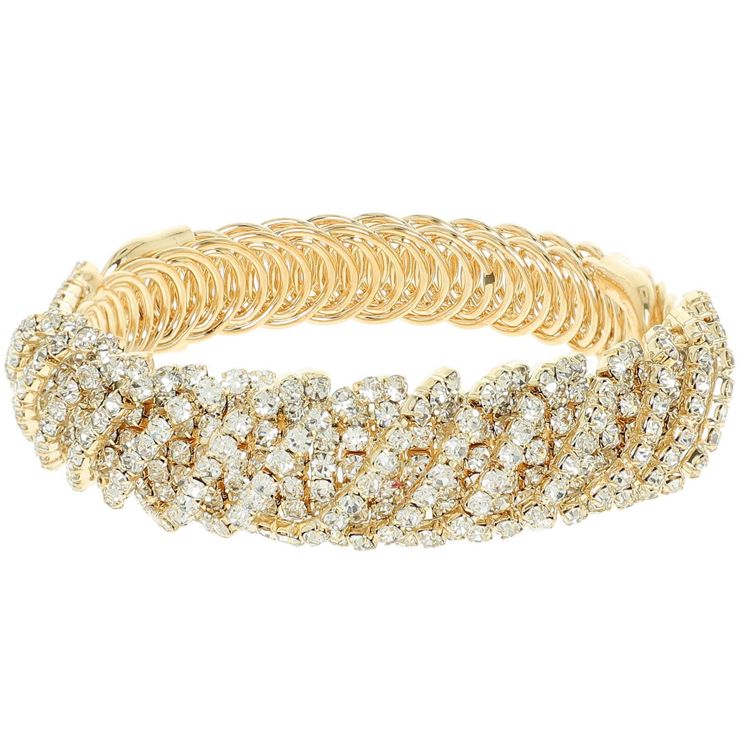 Crystal Rhinestone Pave Bangle Bracelet
