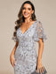 Gorgeous Leaf-Sequined Evening Dress