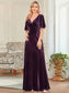 Elegant Double V Neck Velvet Wholesale Party Dress