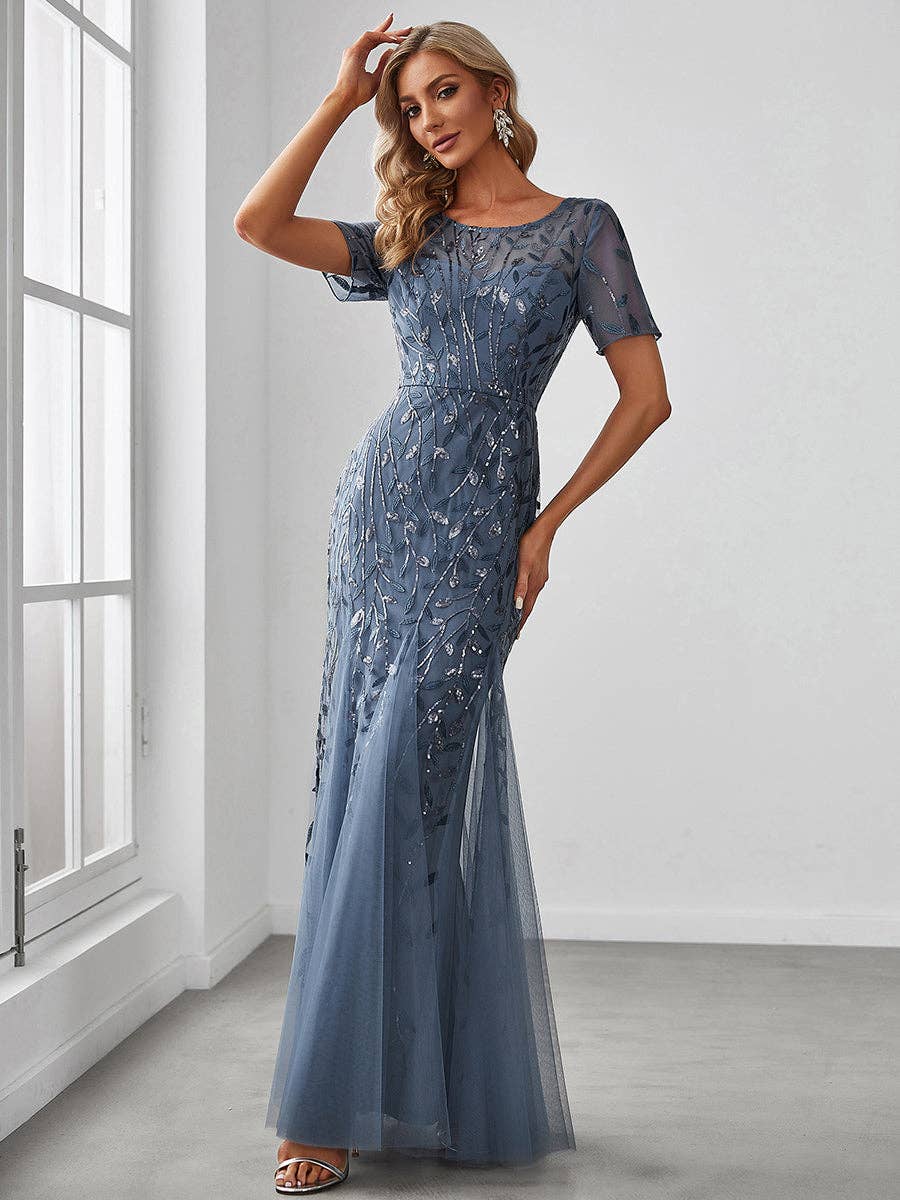 Sequin Shiny Fishtail Tulle Dresses for Party