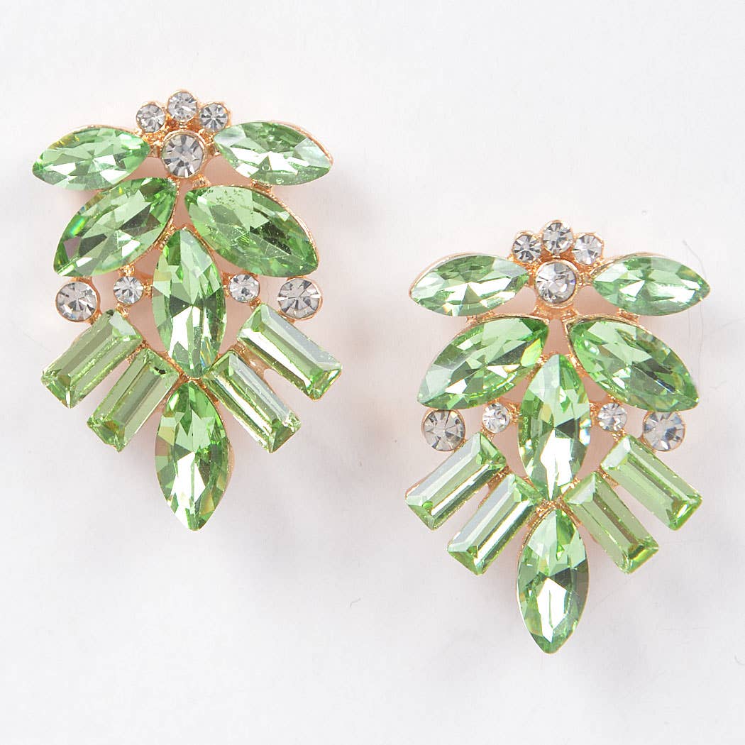 Rhinestone Earring - 0.75 x 1.15" Design