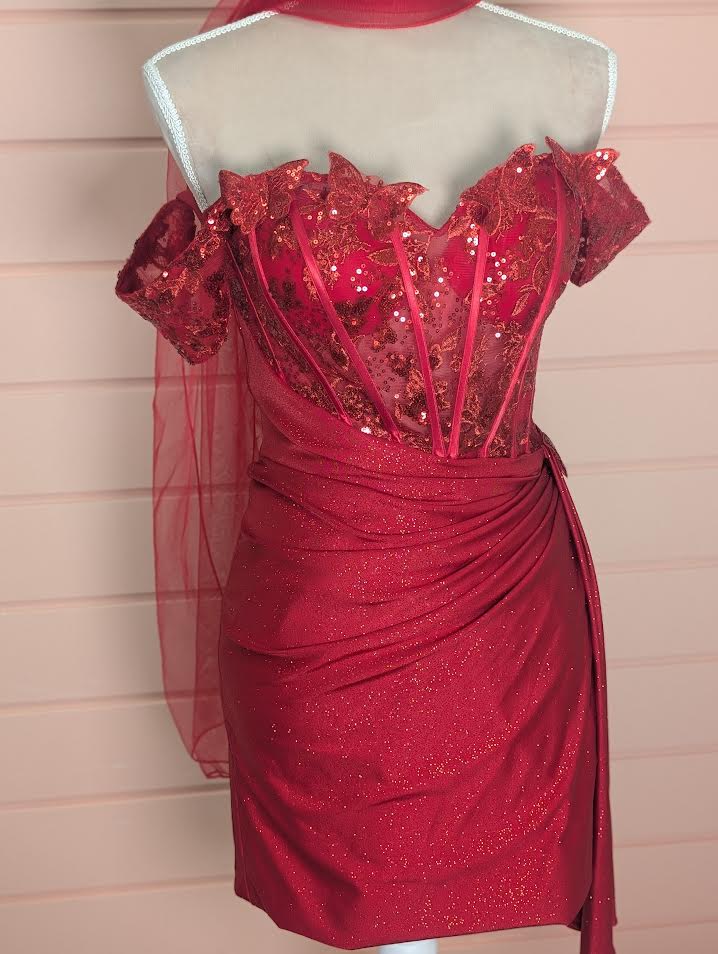 Red Butterfly Corset