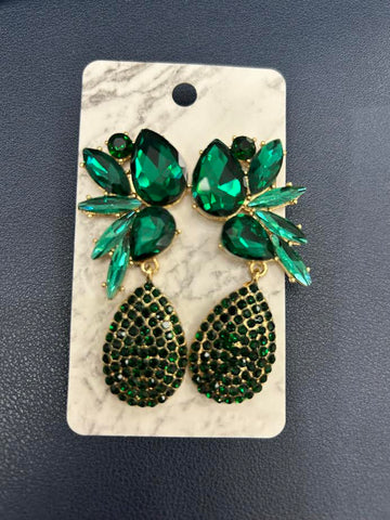 Emerald Green Drop Earrings
