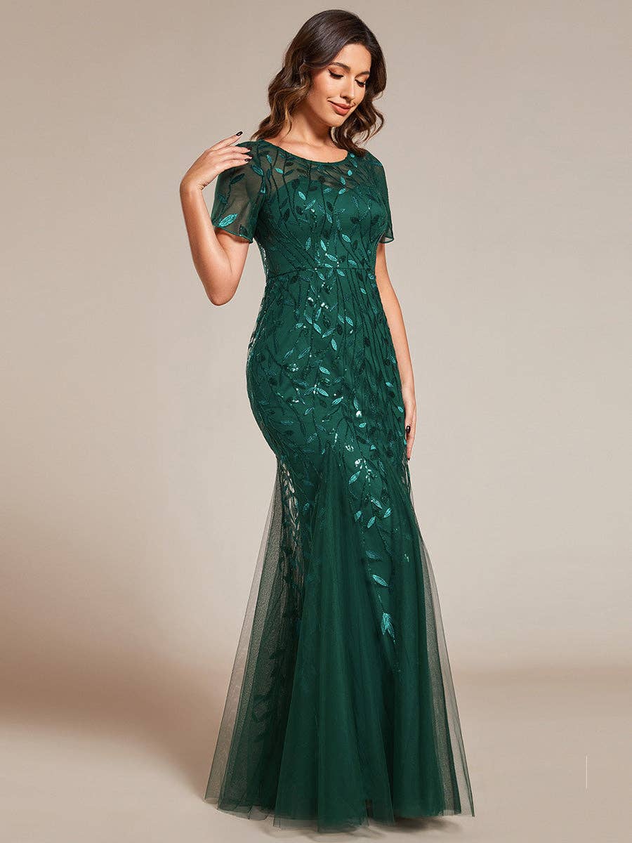 Sequin Shiny Fishtail Tulle Dresses for Party