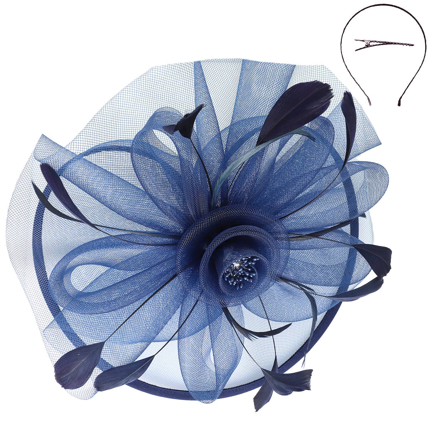 Floral Organza Mesh Ribbon Fascinator