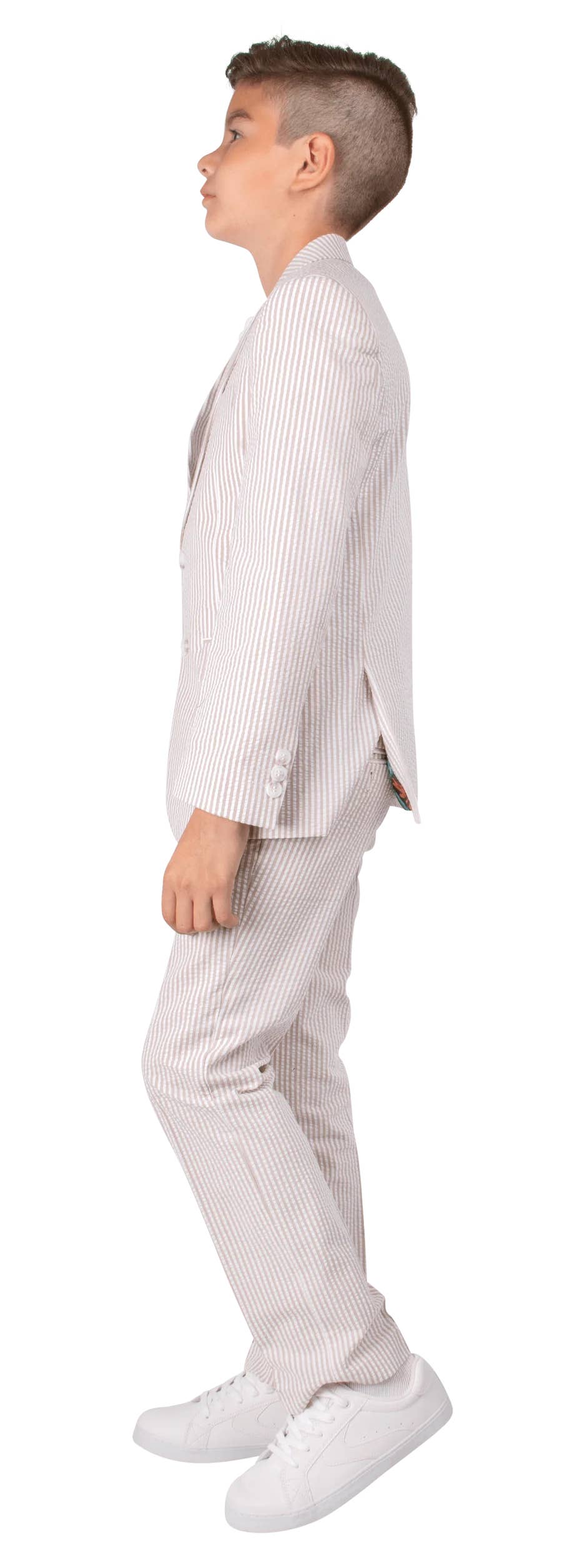 Ferrecci Boy’s Seersucker Suit Set | 2-Piece Blue