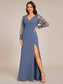 Elegant Long Sleeves Side Split Hem Evening Dresses
