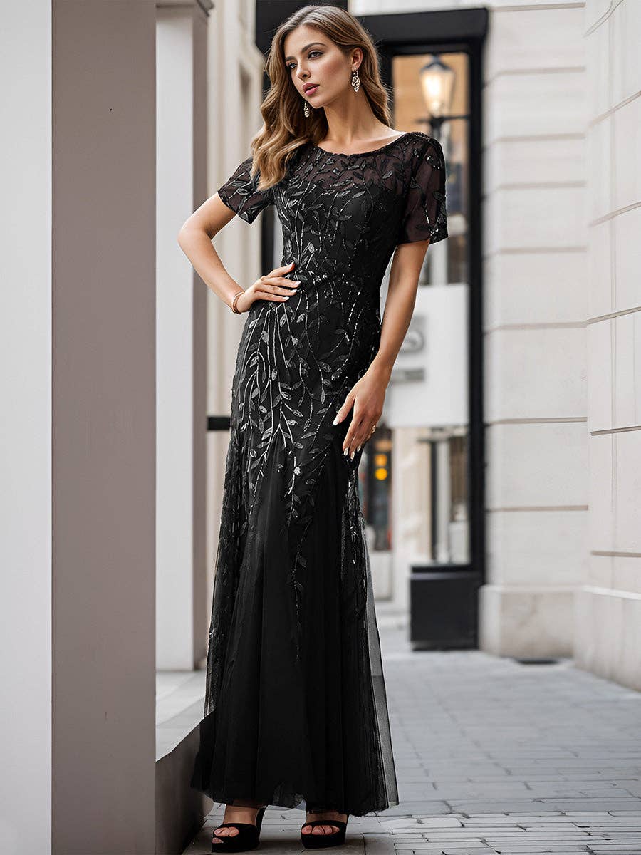 Sequin Shiny Fishtail Tulle Dresses for Party