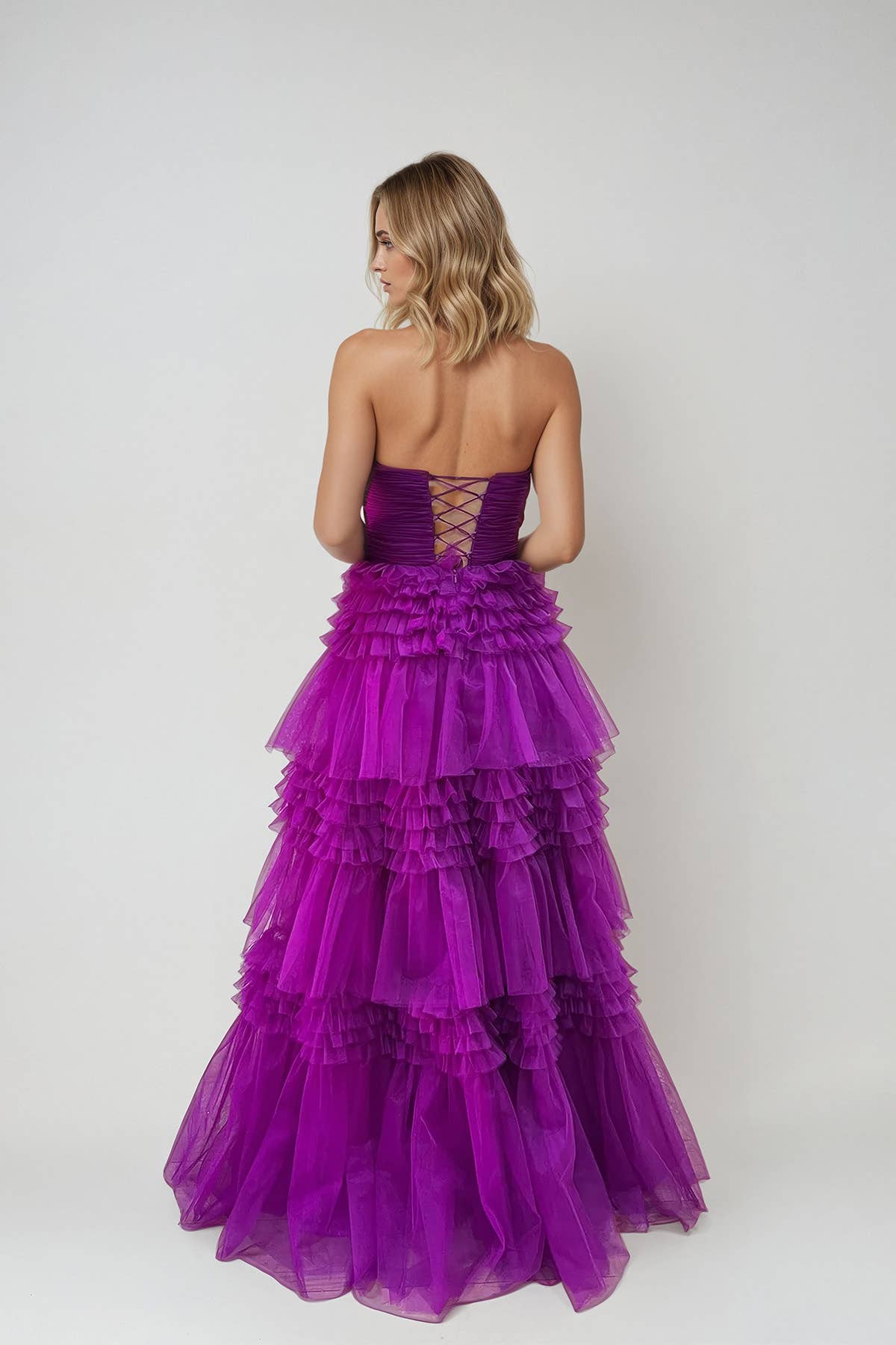 JT2542S DAZZLE IN THIS VIBRANT STRAPLESS DRESS  THE TOP OF T