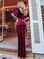 Elegant Double V Neck Velvet Wholesale Party Dress