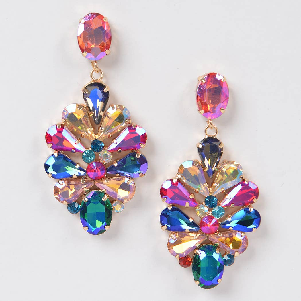 Multi Stone Party Earring