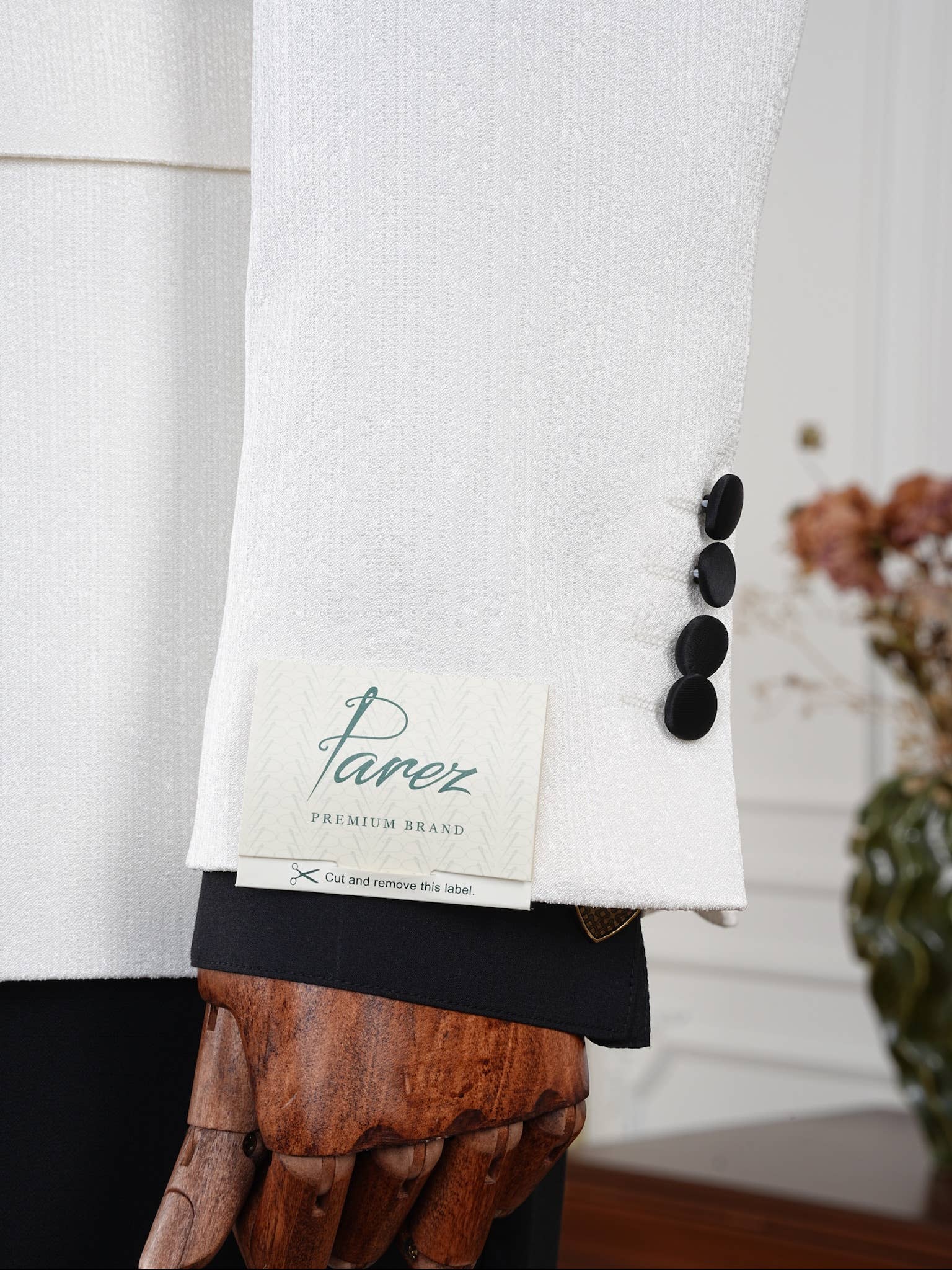 The Monaco Luxury Limited Edition Ivory black Velvet Tuxedo