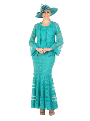 3pc Lux Lace Maxi Skirt Suit-Plus