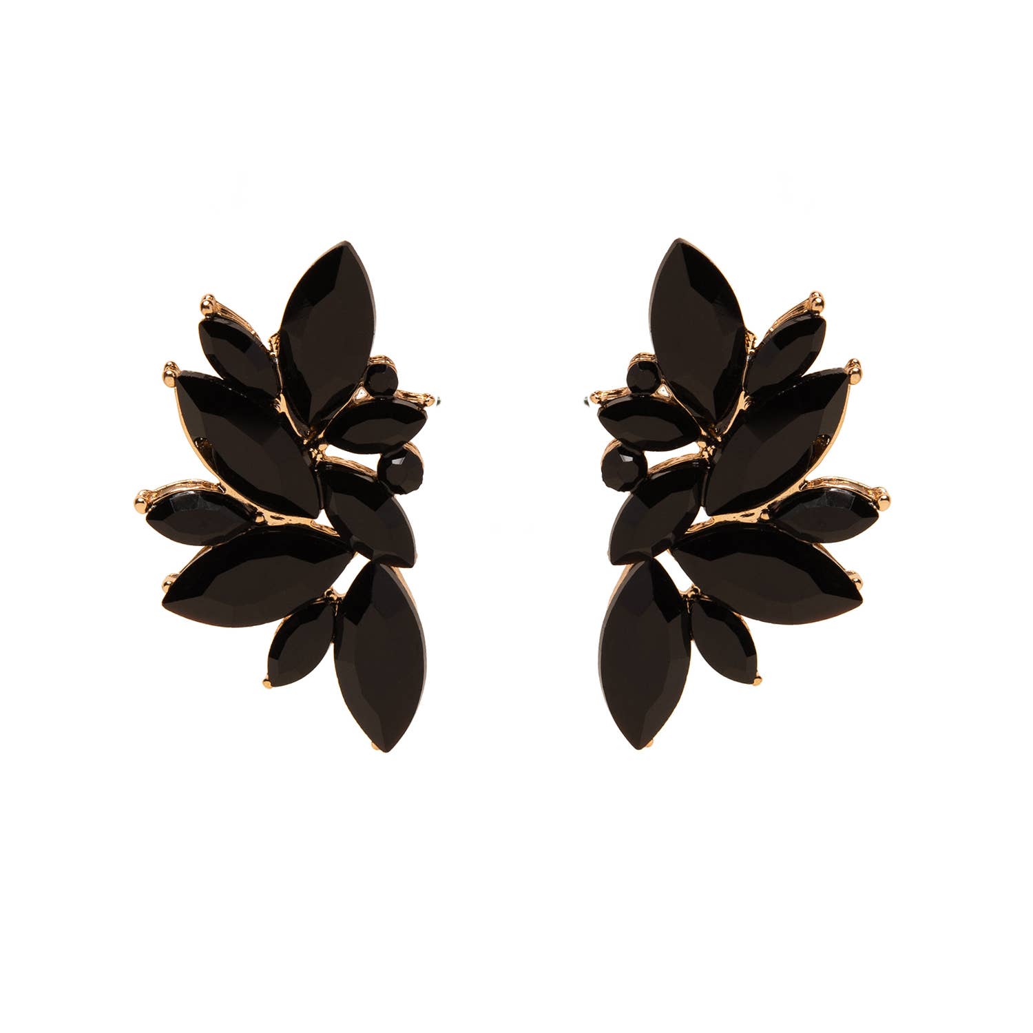 Gemstone Cluster Evening Post Earrings