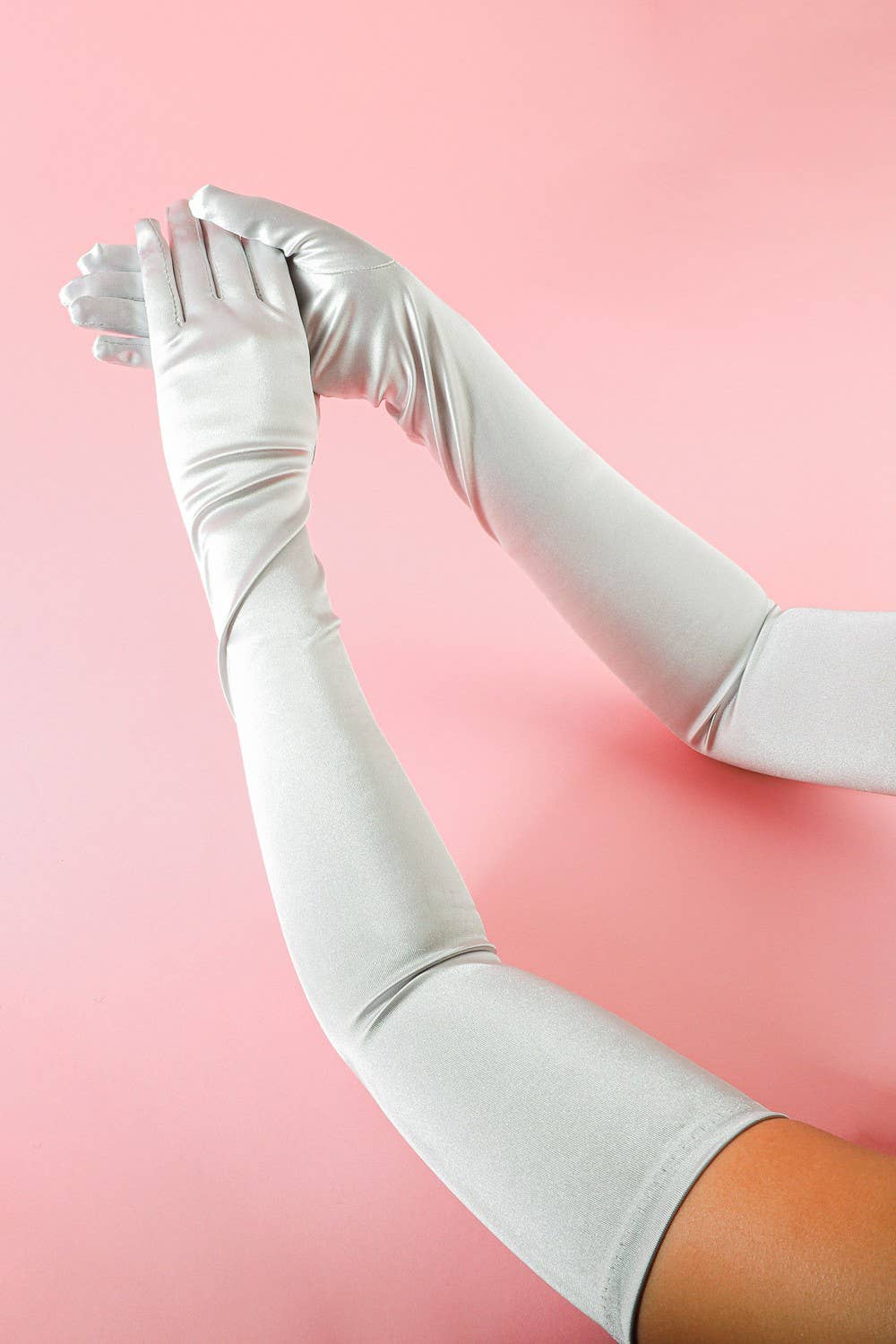 Women's High Satin Gloves