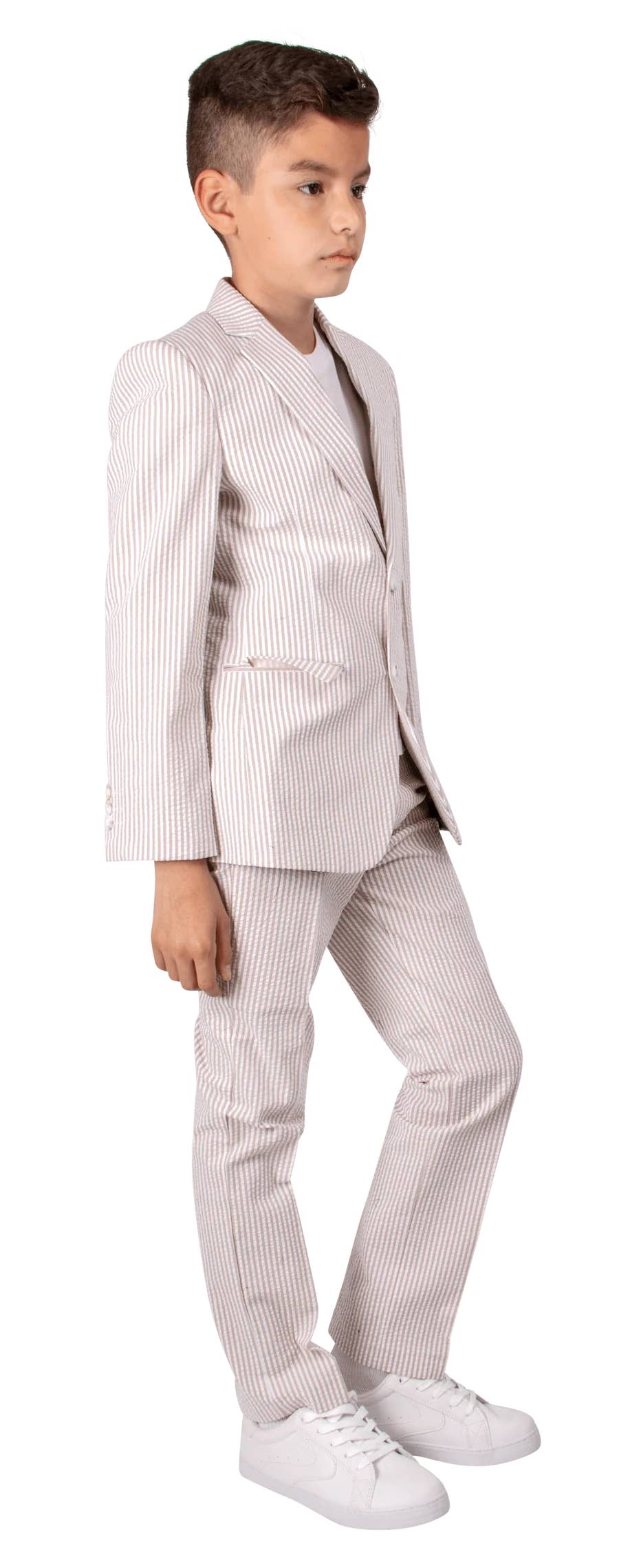 Ferrecci Boy’s Seersucker Suit Set | 2-Piece Blue