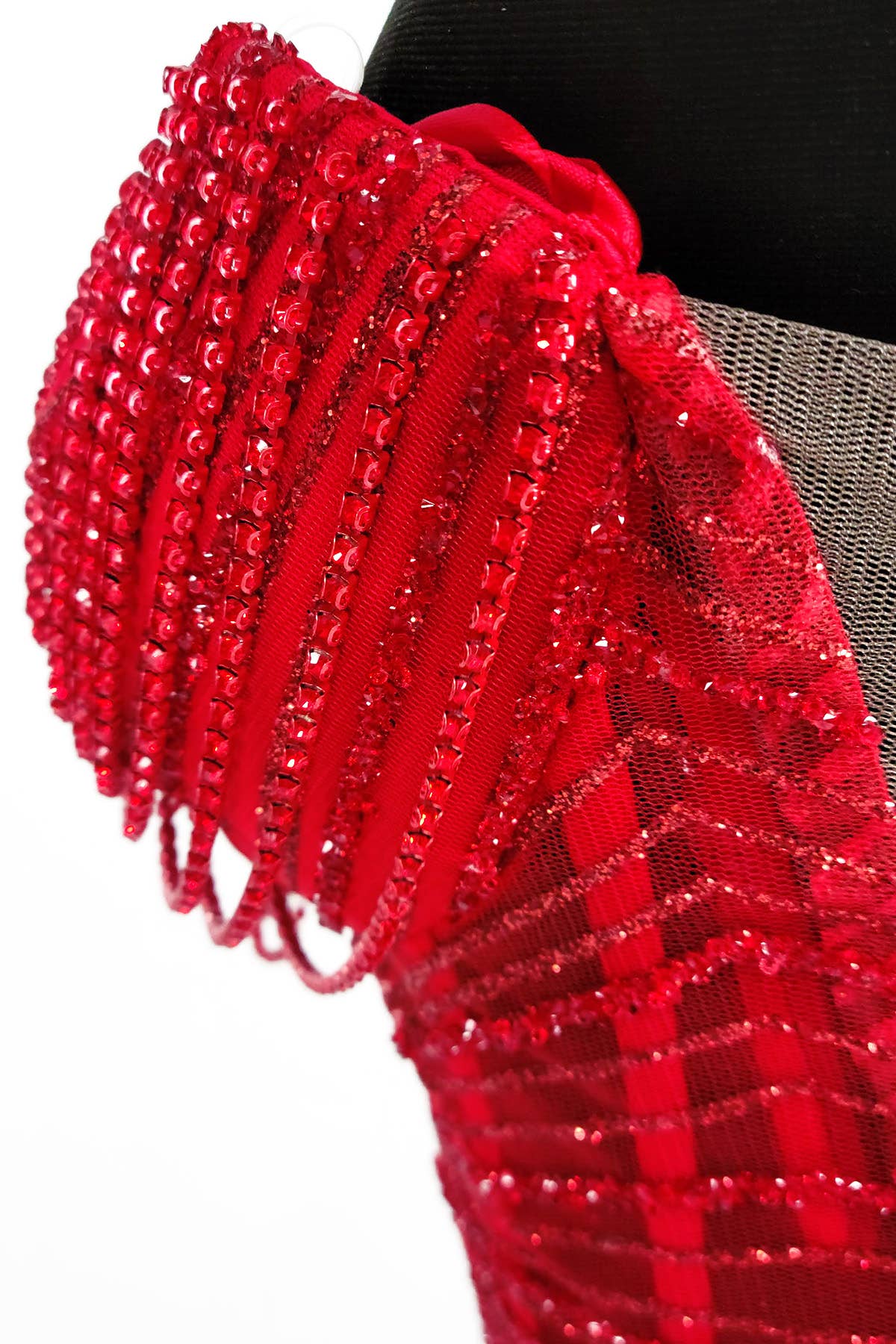 Long sparkling mermaid dress with hanging jewels CF001