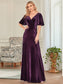 Elegant Double V Neck Velvet Wholesale Party Dress