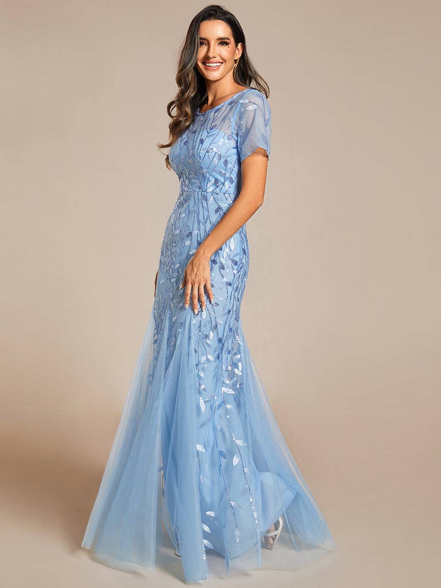 Sequin Shiny Fishtail Tulle Dresses for Party