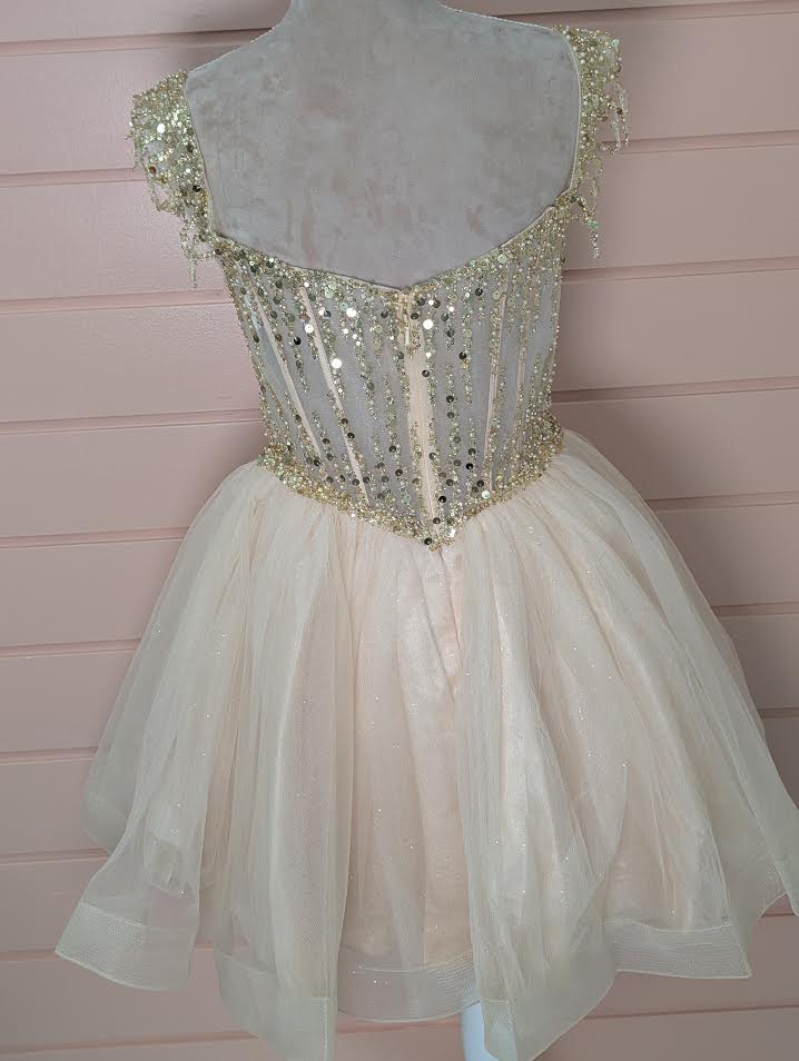 Champagn Fringe Off The Shoulder