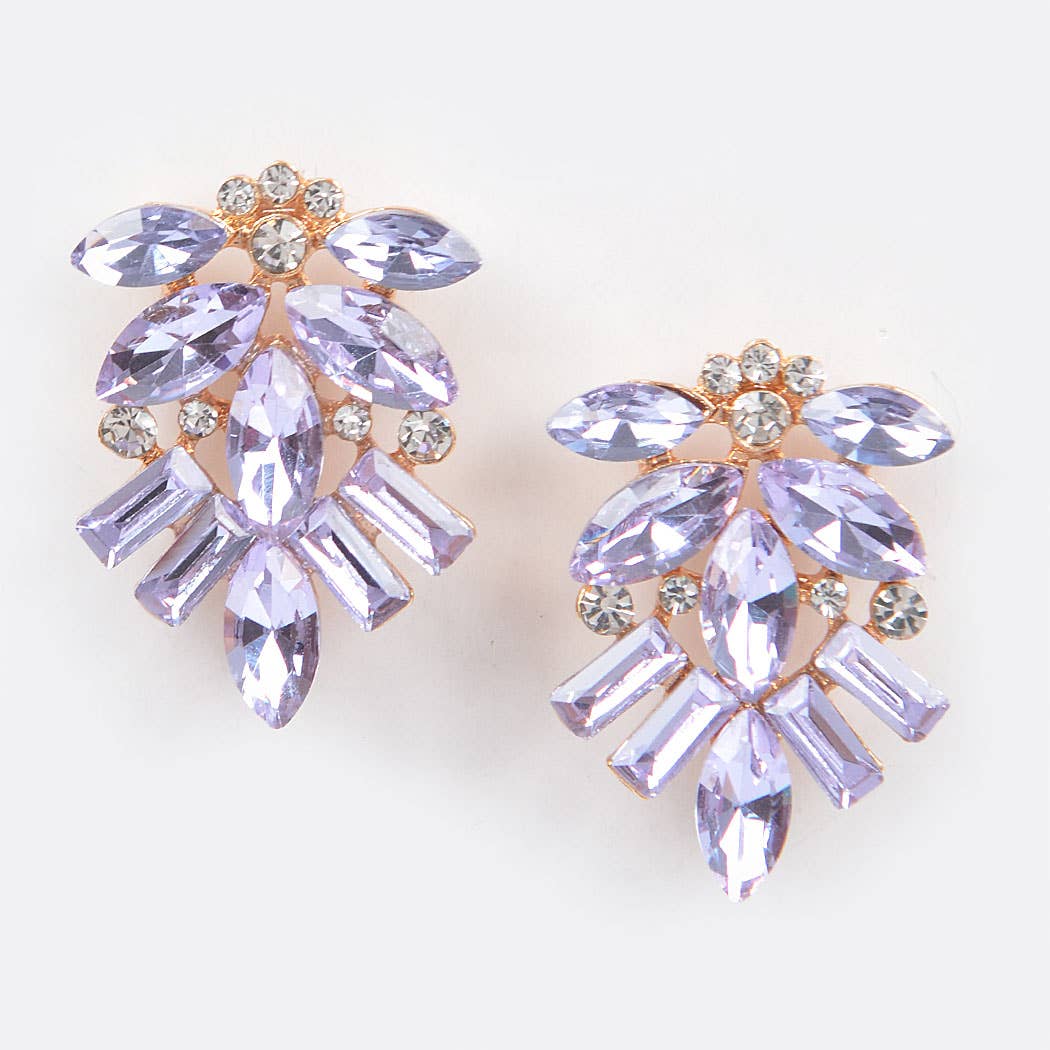 Rhinestone Earring - 0.75 x 1.15" Design
