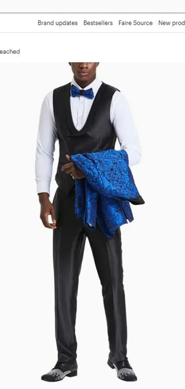 Fashion Suits, Double Breast Paisley, Royal