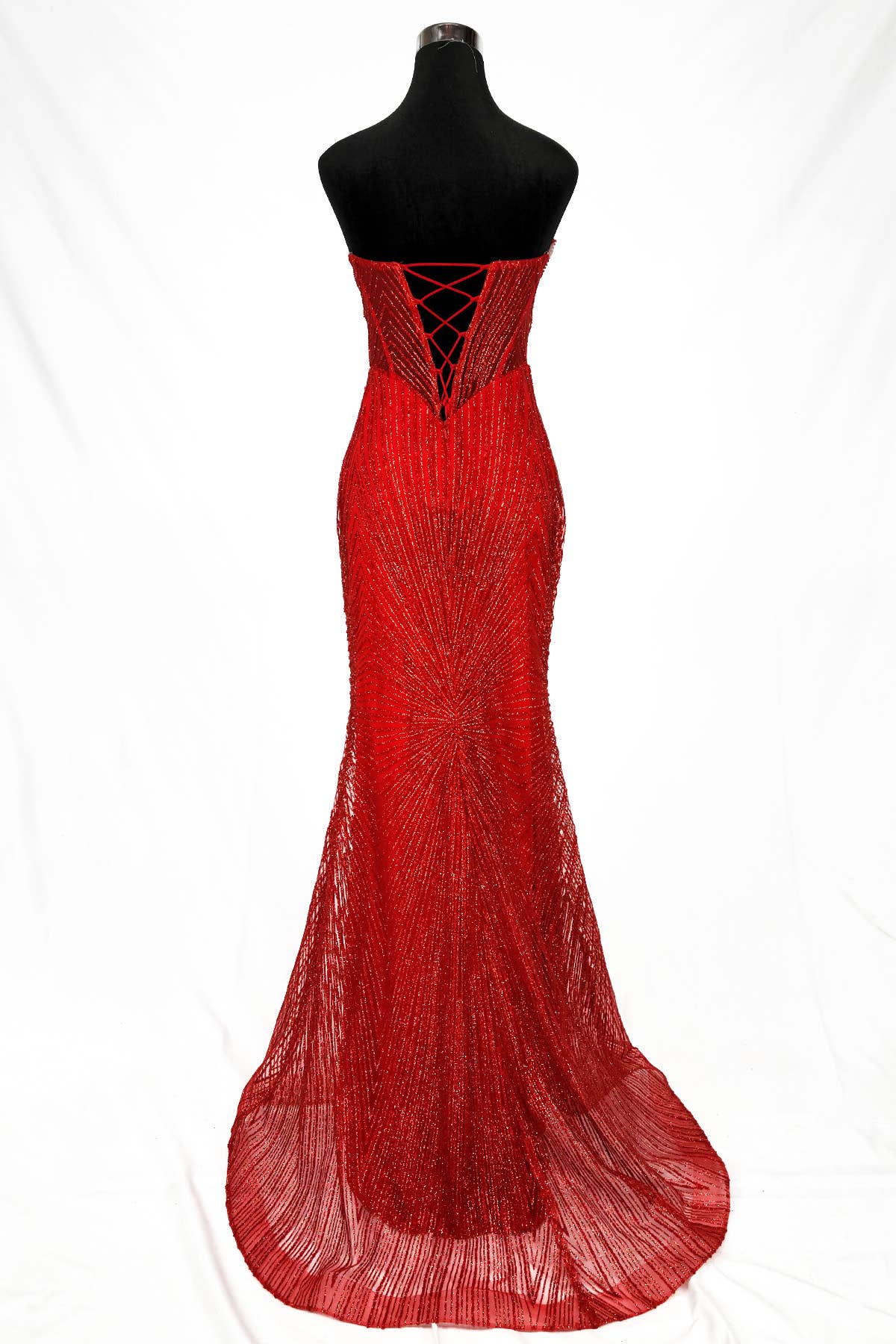 Long sparkling mermaid dress with hanging jewels CF001