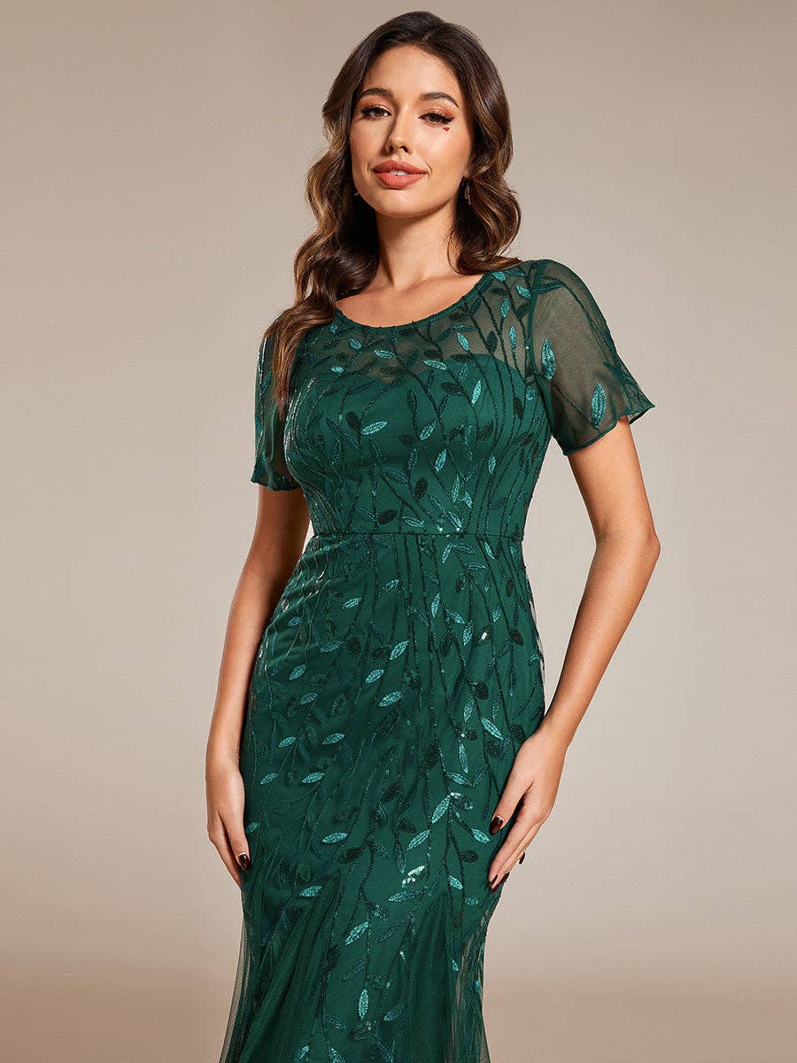 Sequin Shiny Fishtail Tulle Dresses for Party