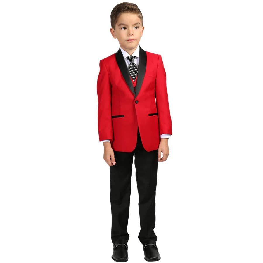 Ferrecci Boys' Shawl Collar Tuxedo – Elegant Formal Wear