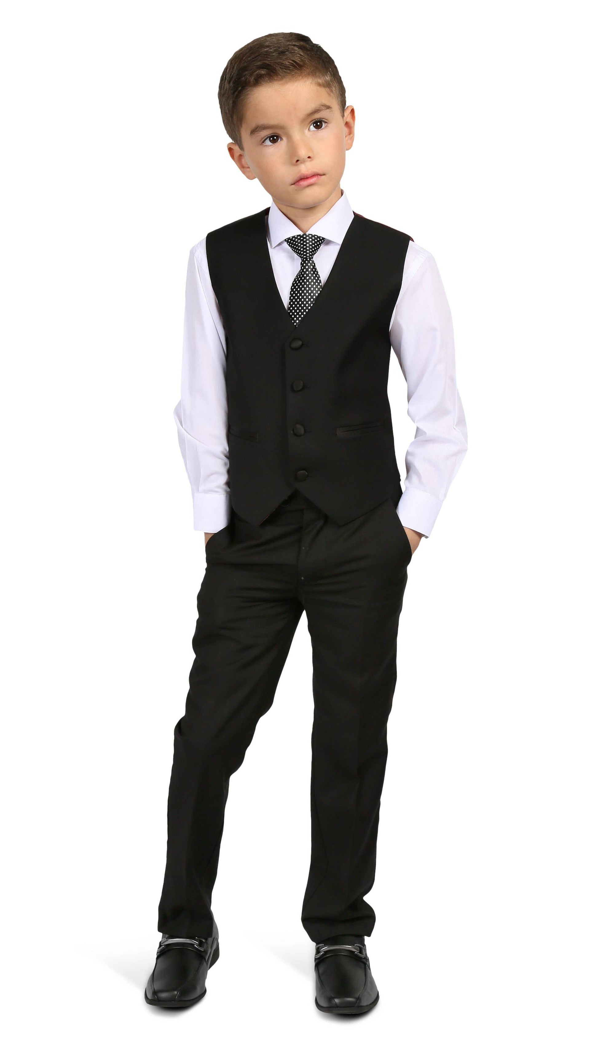 Ferrecci Boy’s 5pc Black Tuxedo Set 