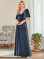Elegant Double V Neck Velvet Wholesale Party Dress