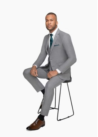 Allure Men's Gray Tux- 40r ultra slim- 10586