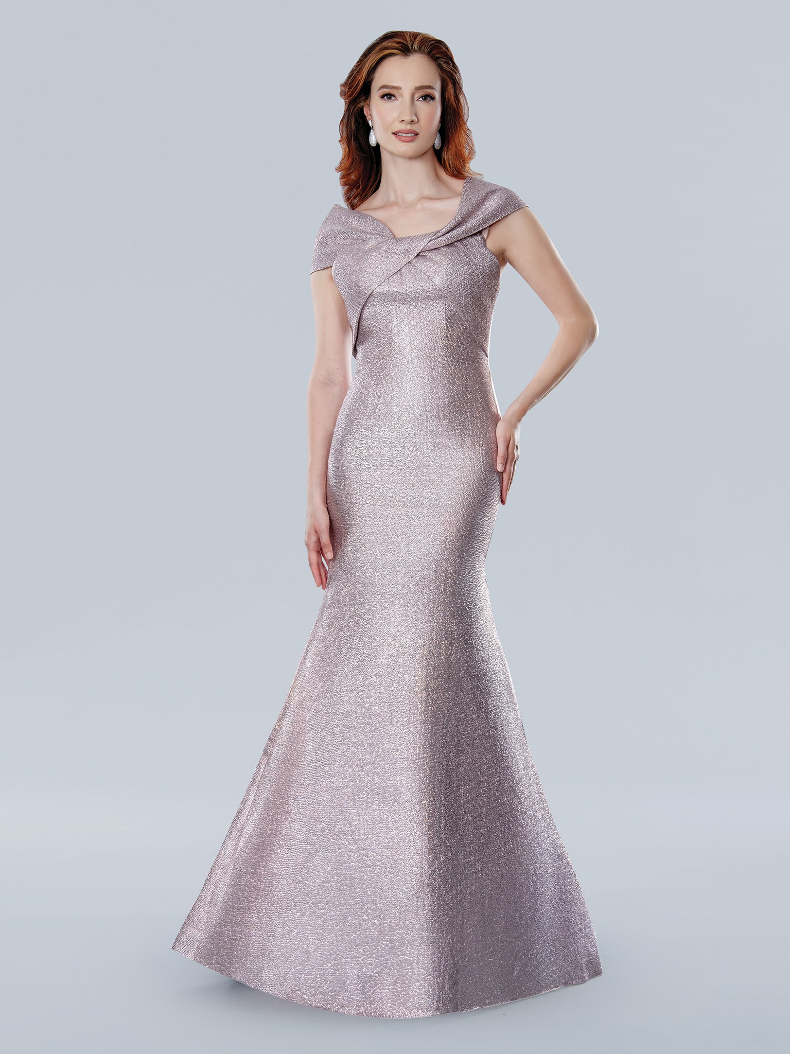 Blush Stardust Evening Gown