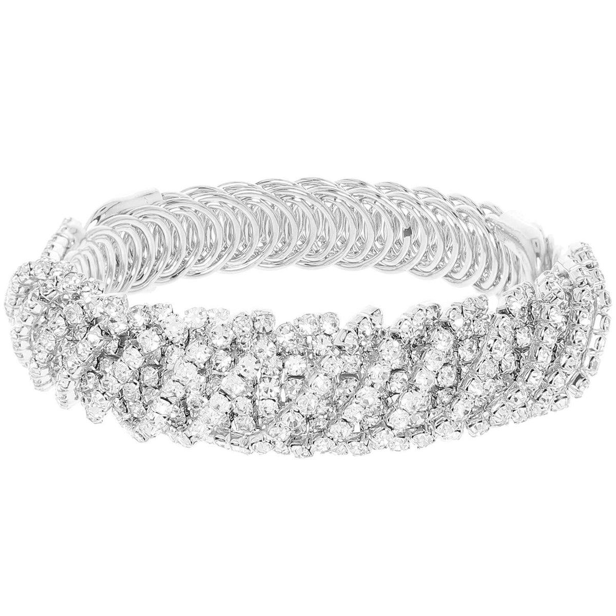 Crystal Rhinestone Pave Bangle Bracelet