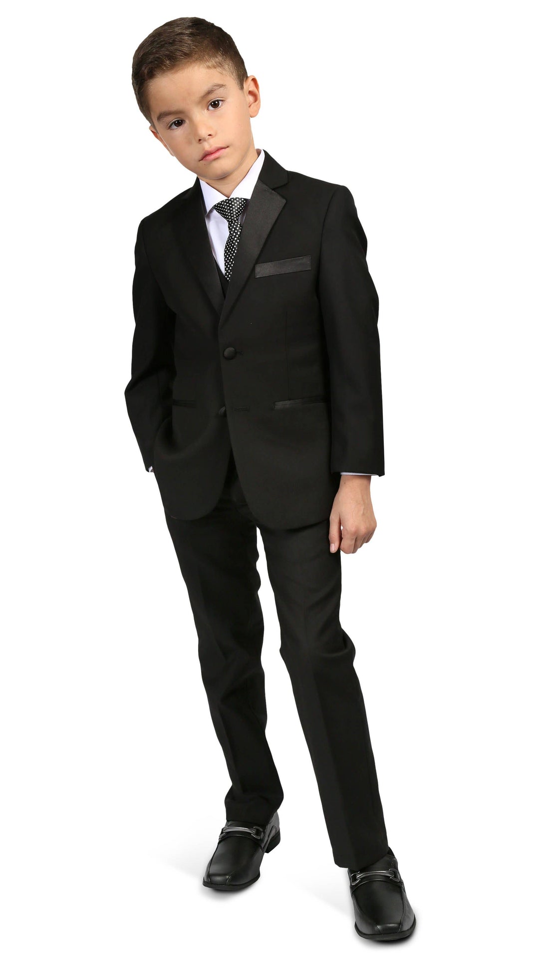 Ferrecci Boy’s 5pc Black Tuxedo Set 