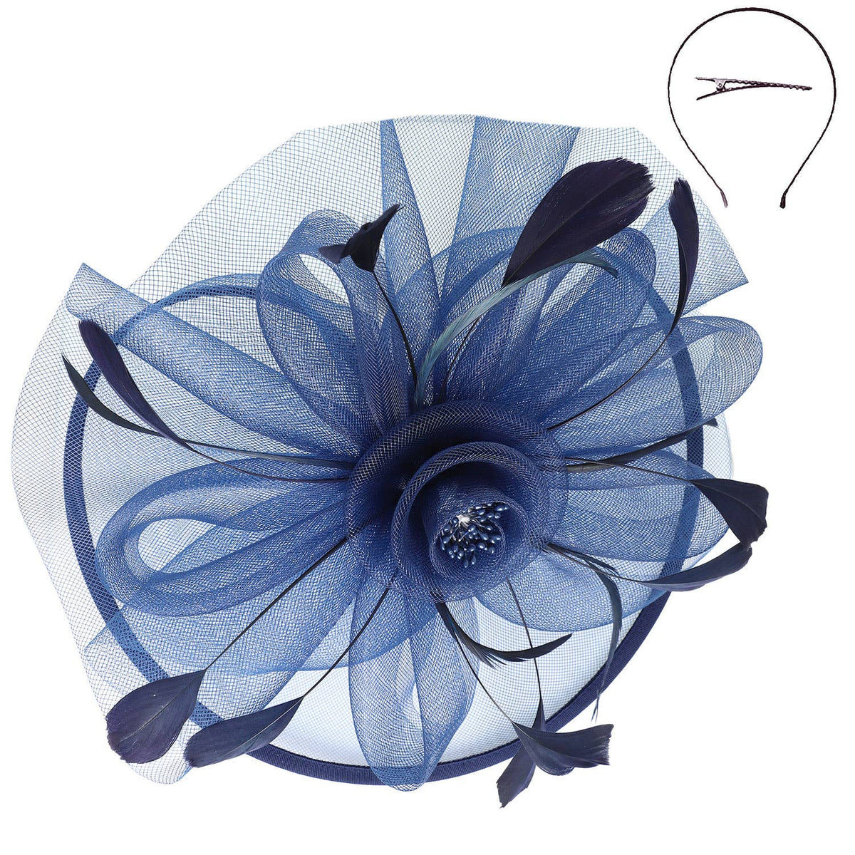 Floral Organza Mesh Ribbon Fascinator
